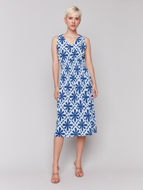 Charlie B Women's Sleeveless V-Neck Dress - Mosaic