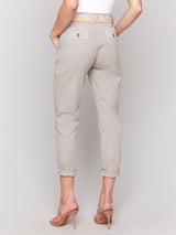 Charlie B Women's Slim Leg Pant With Belt - A&M Clothing & Shoes - Westlock