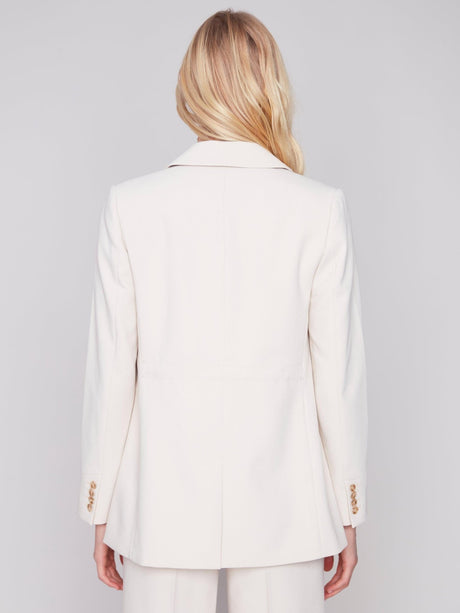 Charlie B Women's Solid Blazer - Beige