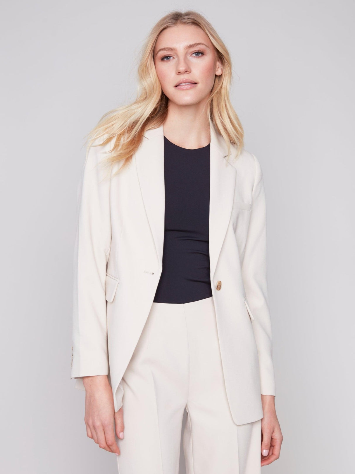 Charlie B Women's Solid Blazer - A&M Clothing & Shoes