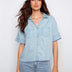 Charlie B Women's SS Button Front Tencel Patch Pocket Blouse - A&M Clothing & Shoes