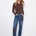 Charlie B Women's Straight Leg Heart Patch Pants - Washed Indigo