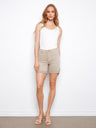 Charlie B Women's Stretch Twill Rolled Hem Shorts - A&M Clothing & Shoes - Westlock