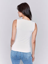 Charlie B Women's Super Stretch Sleeveless Top - A&M Clothing & Shoes