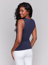 Charlie B Women's Super Stretch Sleeveless Top - A&M Clothing & Shoes