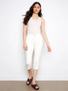 Charlie B Women's Twill Narrow Leg Cuff Snap Hem Pants - A&M Clothing & Shoes