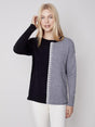 Charlie B Women's Vertical Block Sweater - A&M Clothing & Shoes - Westlock