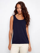 Charlie B Women's Wear 2-Way Bamboo Cami - Navy