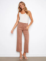 Charlie B Women's Wide Leg Twill Patch Pocket Pants - A&M Clothing & Shoes Westlock