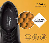 Clarks Men's Dresslite Cap Black Leather Dress Shoes - A&M Clothing & Shoes