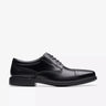 Clarks Men's Dresslite Cap Black Leather Dress Shoes - A&M Clothing & Shoes