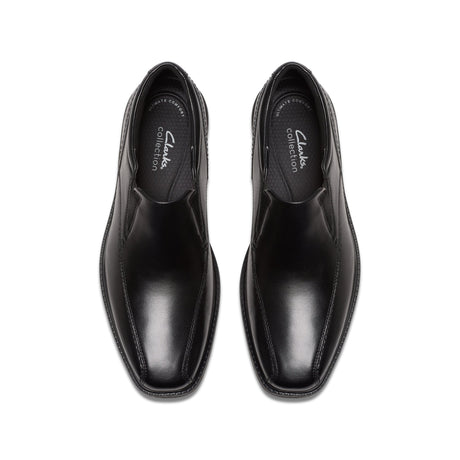 Clarks Men's Dresslite Step Black Leather Dress Shoes Wide - Black
