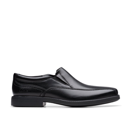 Clarks Men's Dresslite Step Black Leather Dress Shoes Wide - Black