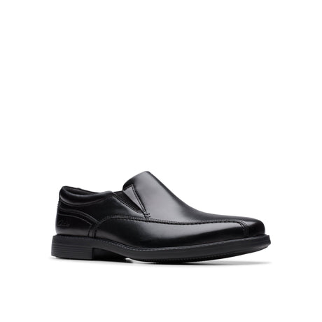 Clarks Men's Dresslite Step Black Leather Dress Shoes Wide - Black