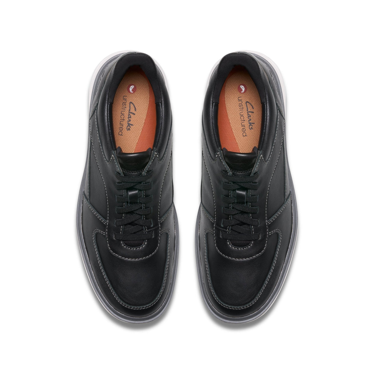 Clarks Men's Un Briley Tie Black Shoes - Black