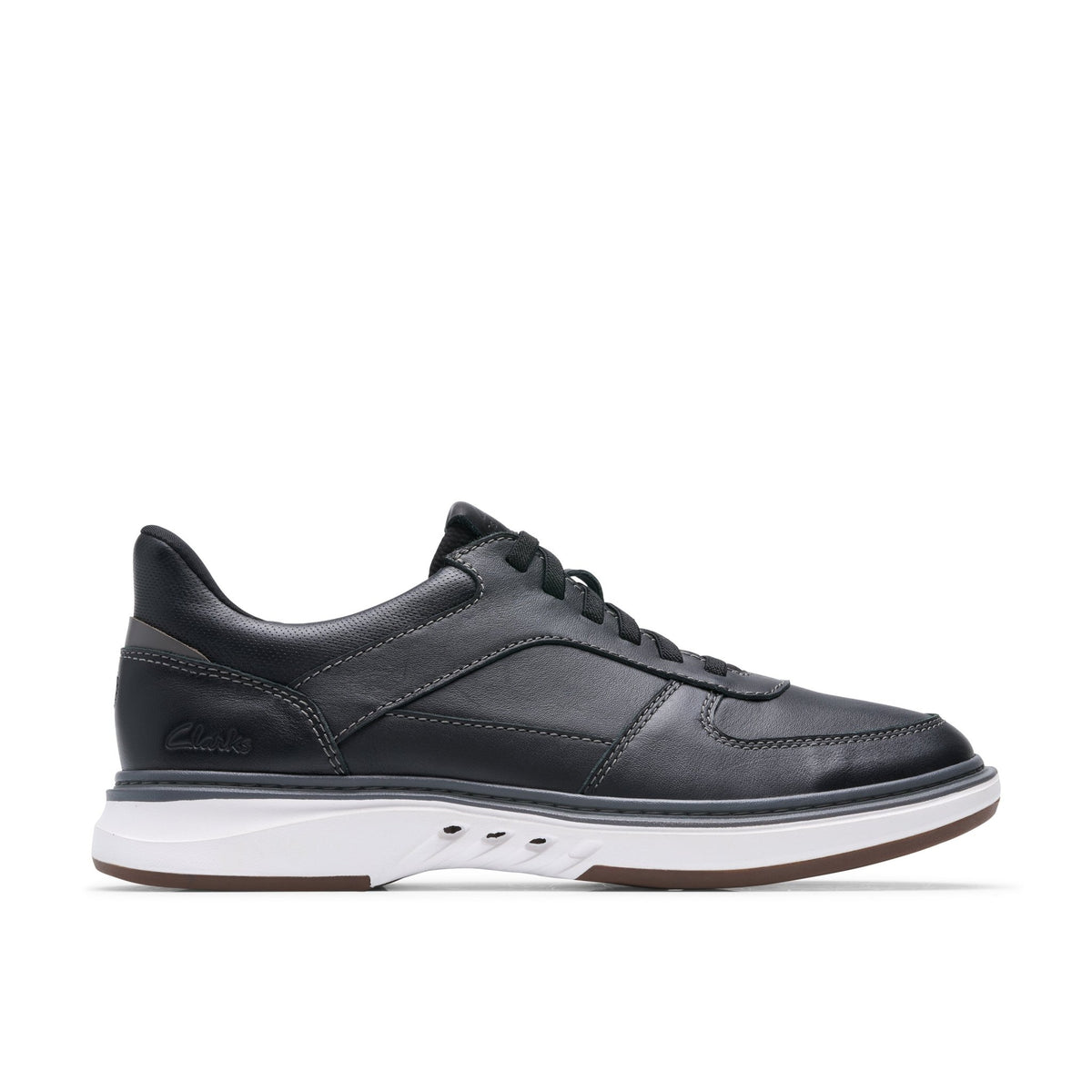 Clarks Men's Un Briley Tie Black Shoes - Black