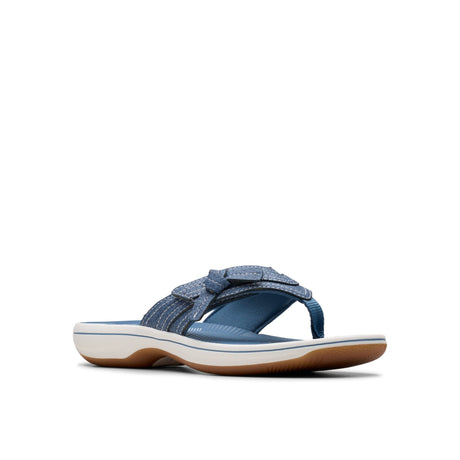 Clarks Women's Breeze Dalia Dark Denim Sandals - A&M Clothing & Shoes - Westlock