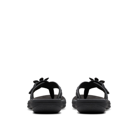 Clarks Women's Breeze Opal Black Pat Sandals - Black
