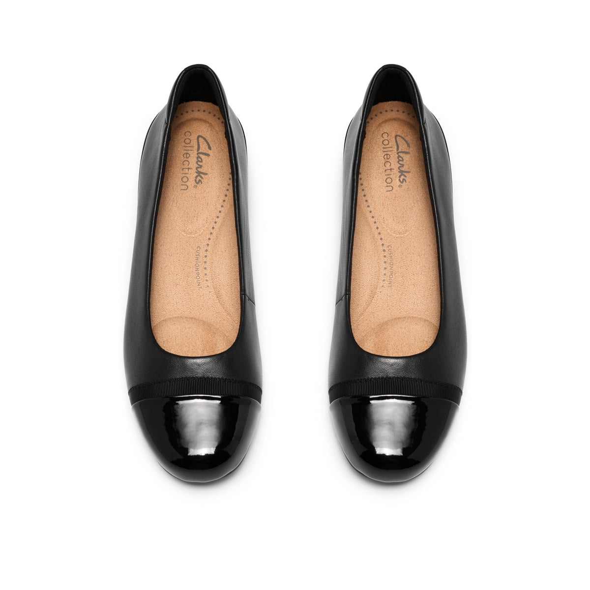 Clarks Women's Cathrynn Dusk Black Pat Dress Shoes - Black