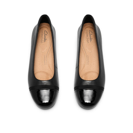 Clarks Women's Cathrynn Dusk Black Pat Dress Shoes - Black