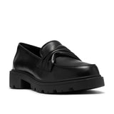 Clarks Women's Code L Edge Black Leather Loafers - Black