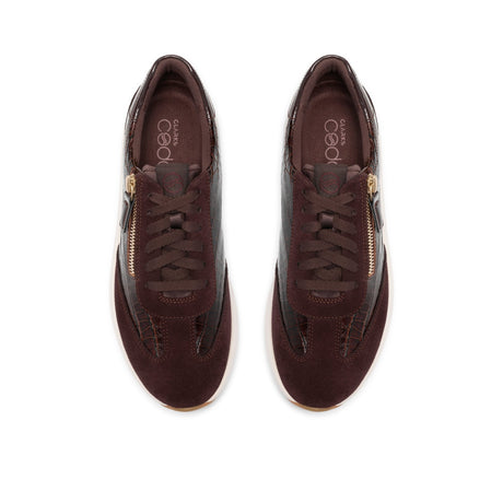 Clarks Women's Code R Run Dark Brown Combi Sneakers - Dark Brown