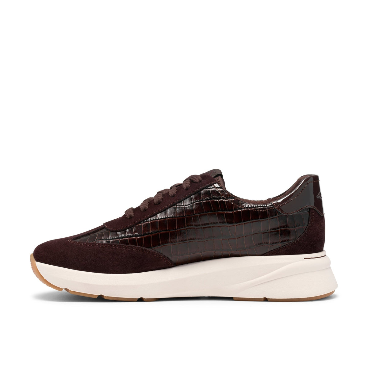 Clarks Women's Code R Run Dark Brown Combi Sneakers - Dark Brown