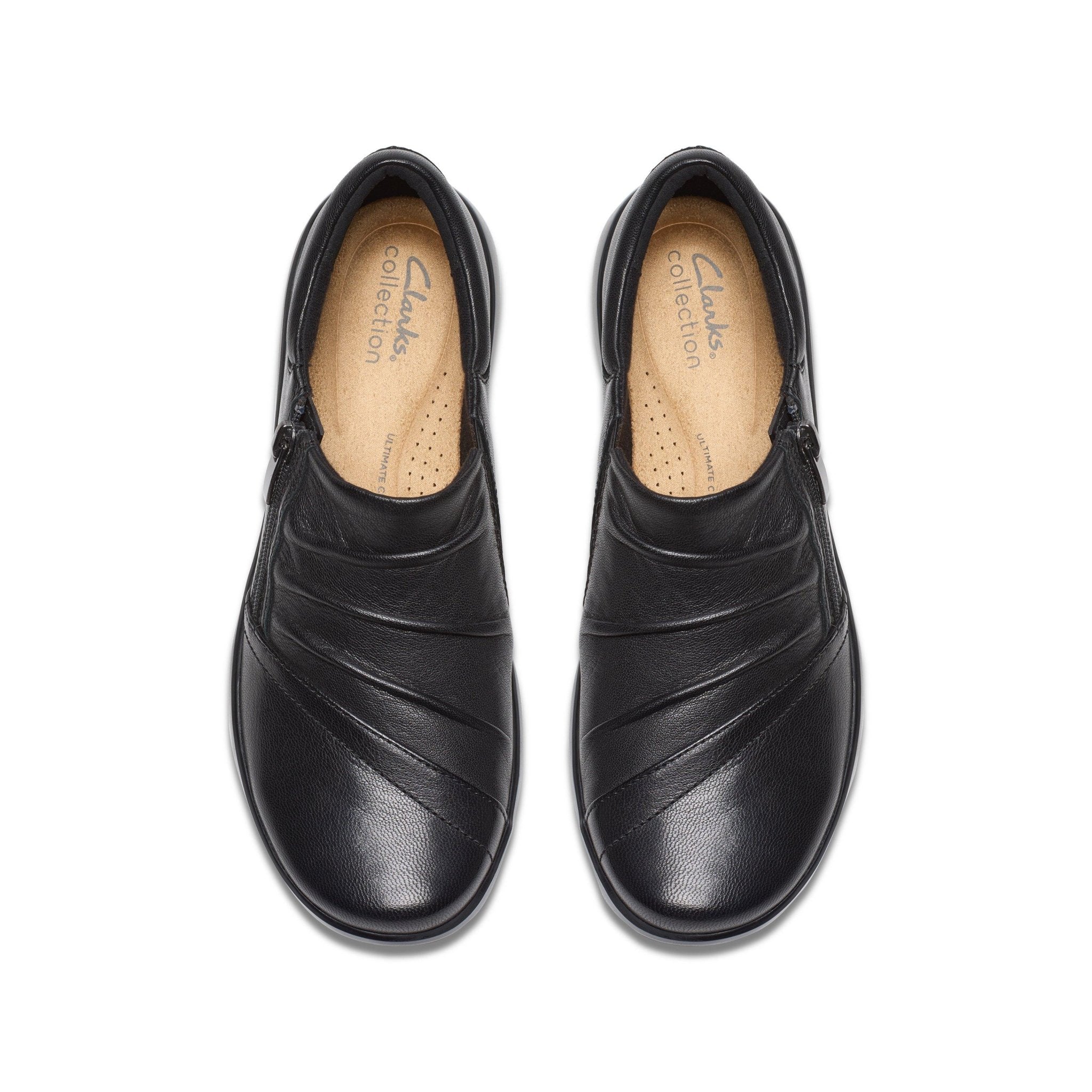 Clarks Women's Kaetlyn Mila Black Leather Shoes | A&M