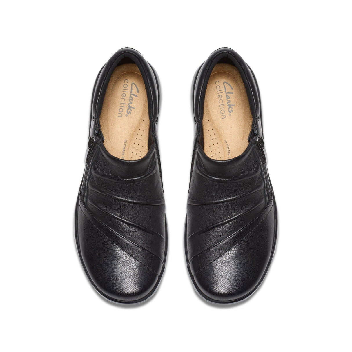 Clarks Women's Kaetlyn Mila Black Leather Shoes - A&M Clothing & Shoes - Westlock