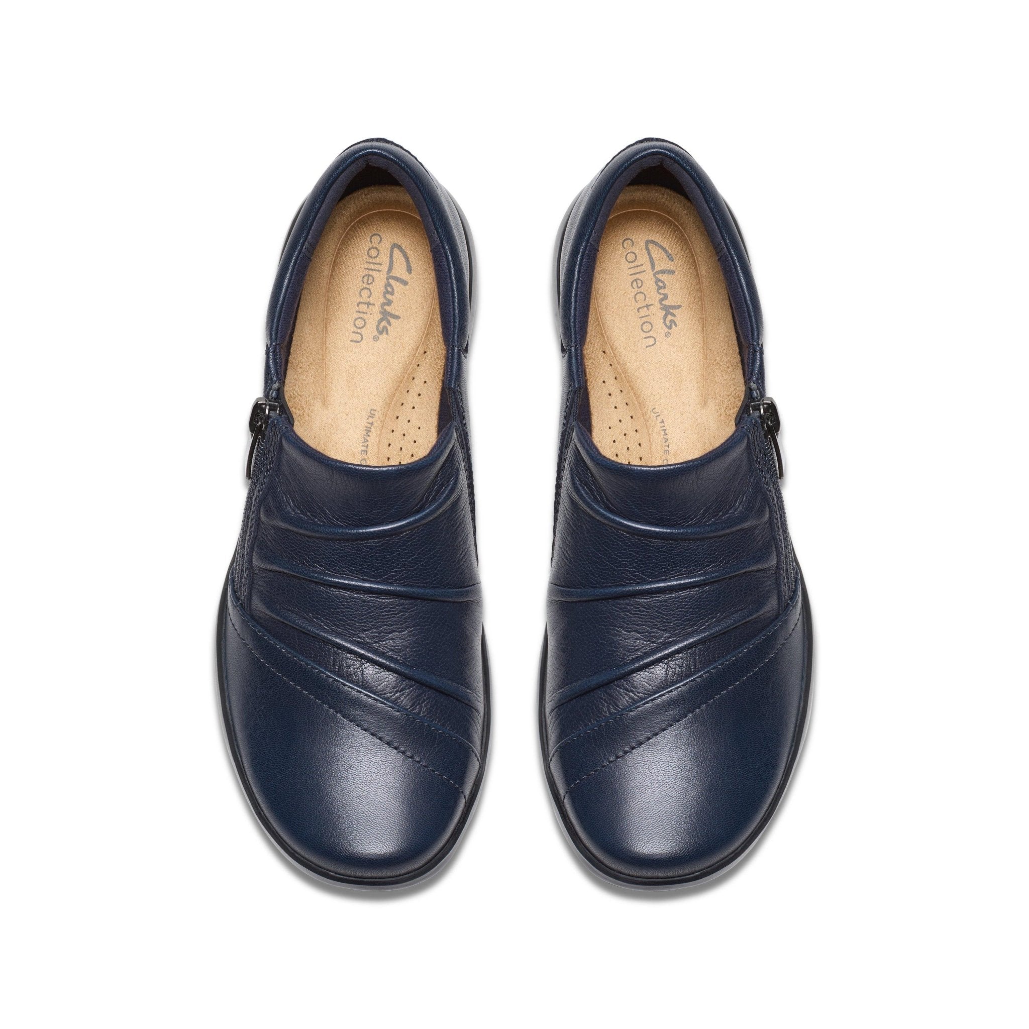 Clarks Women's Kaetlyn Mila Navy Leather Shoes | A&M