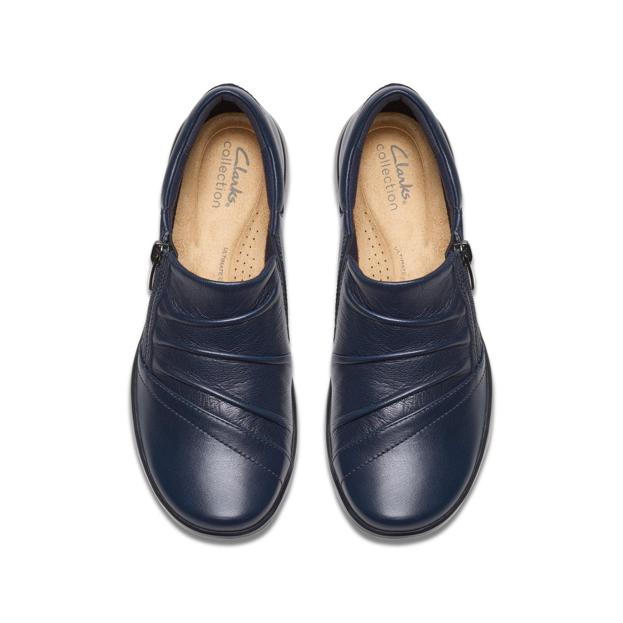Clarks Women's Kaetlyn Mila Navy Leather Shoes - A&M Clothing & Shoes - Westlock