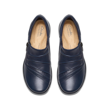 Clarks Women's Kaetlyn Mila Navy Leather Shoes - Navy