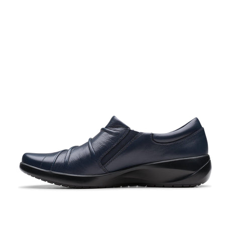 Clarks Women's Kaetlyn Mila Navy Leather Shoes - Navy