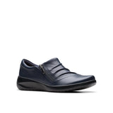 Clarks Women's Kaetlyn Mila Navy Leather Shoes - A&M Clothing & Shoes - Westlock