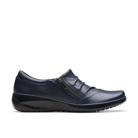 Clarks Women's Kaetlyn Mila Navy Leather Shoes - Navy