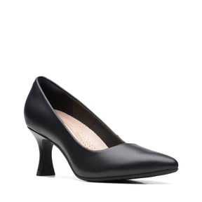 Clarks Women's Kataleyna Gem Black Leather Dress Shoes - Black