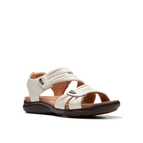 Clarks Women's Kitly Ave Off White Leather Sandals - Off White