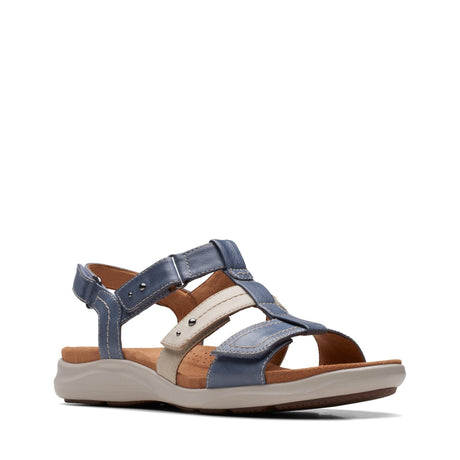 Clarks Women's Kitly Step Denim Sandals - A&M Clothing & Shoes - Westlock