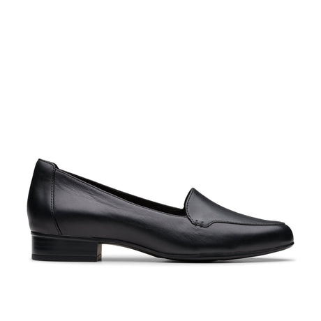 Clarks Women's Krystine Lily Black Leather Loafers Wide - Black