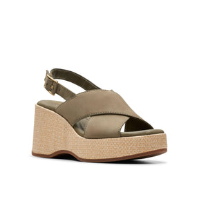 Clarks Women's Manon Wish Wedge Sandals - Olive