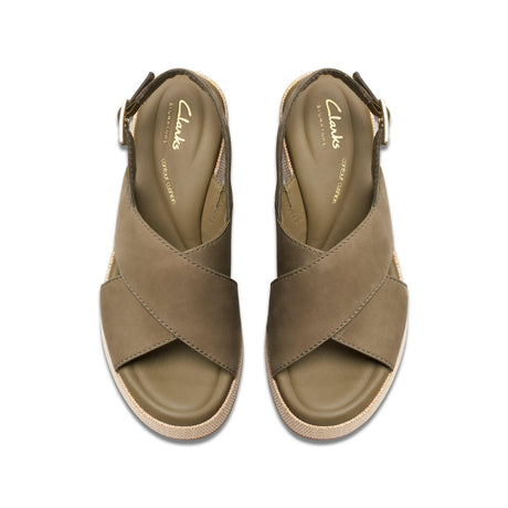 Clarks Women's Manon Wish Wedge Sandals - Olive