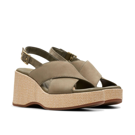 Clarks Women's Manon Wish Wedge Sandals - Olive