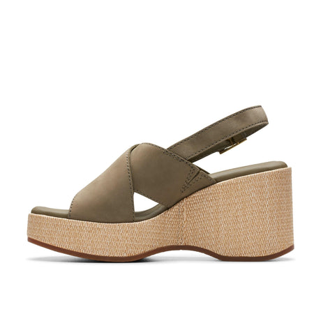Clarks Women's Manon Wish Wedge Sandals - Olive