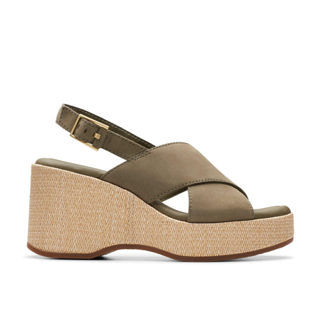 Clarks Women's Manon Wish Wedge Sandals - Olive