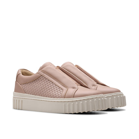 Clarks Women's Mayhill Bay Light Pink Leather Shoes - Pink