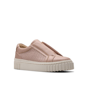 Clarks Women's Mayhill Bay Light Pink Leather Shoes - Pink