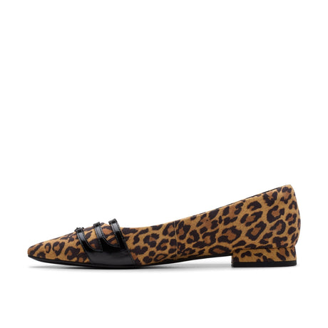 Clarks Women's Sensa15 Strap Leopard Suede Shoes - Leopard