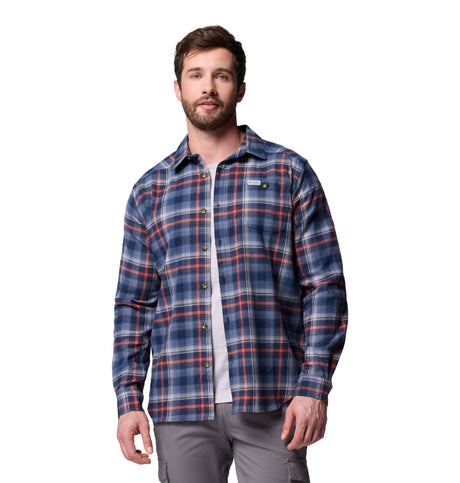 Columbia Men's Cornell Woods Flannel LS Shirt - Navy
