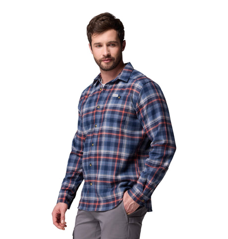 Columbia Men's Cornell Woods Flannel LS Shirt - Navy