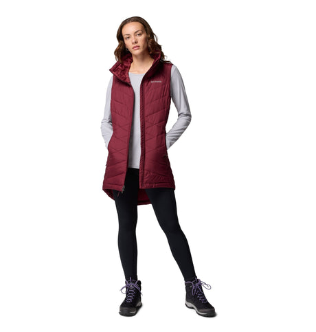 Columbia Women's Heavenly II Long Vest - Rich Wine